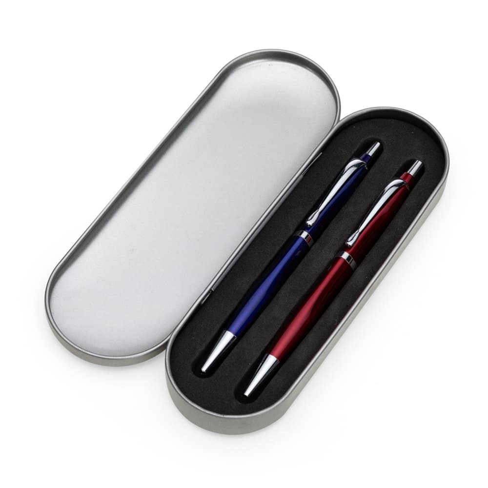 Estojo Metal Para 2 Canetas BOX-10 Personalizado