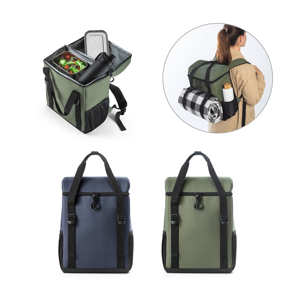 ROMA L. Mochila Térmica Almofadada Em 600D Ripstop Em Poliéster Reciclado (100% Rpet) 92099