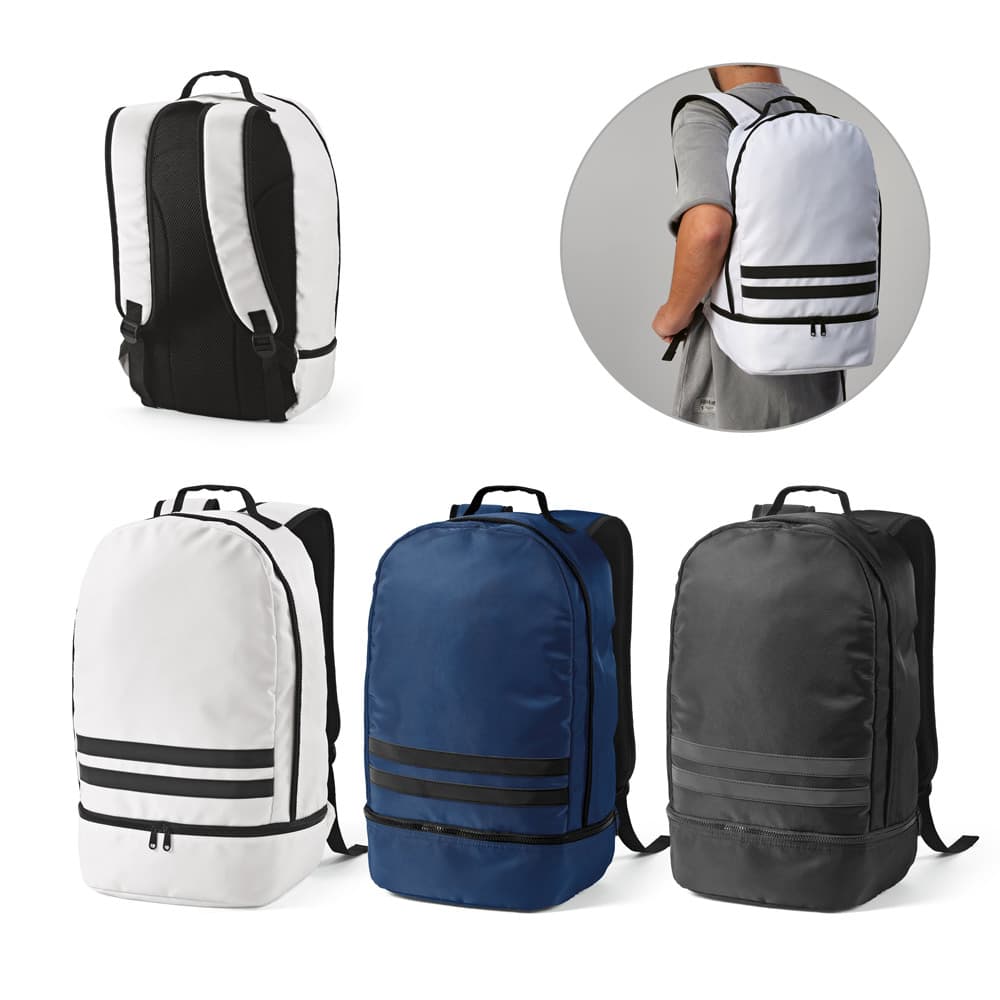 MANCHESTER. Mochila Em 290T Poliéster Reciclado Em Sarja Com Forro Em 210D Poliéster Reciclado 92334