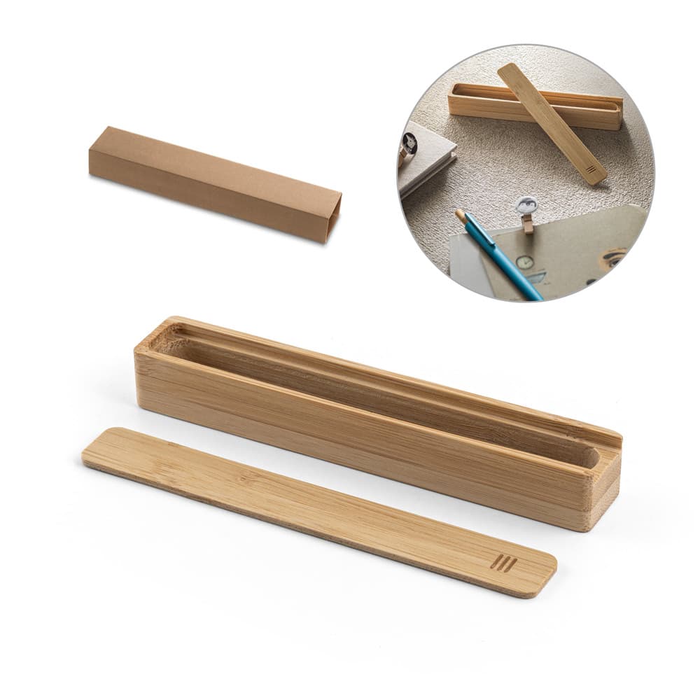 BAMBOX. Estojo Em Bambu Natural Para 1 Esferográfica 93584