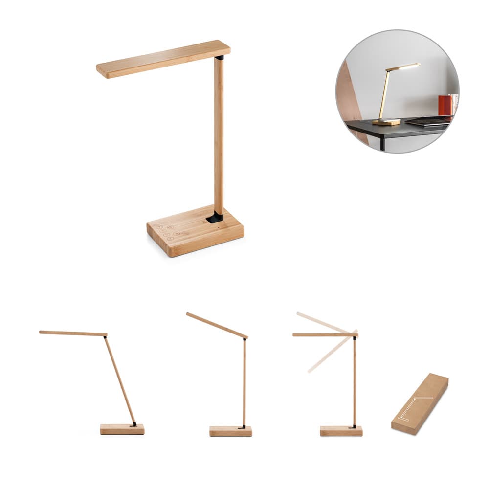 MOREY. Luminária Em Bambu Com Carregador Wireless 97122