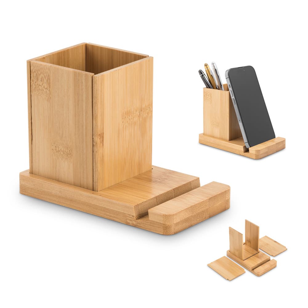 ERWIN. Conjunto De Secretária Com Suporte Para Celular E Copo 93638