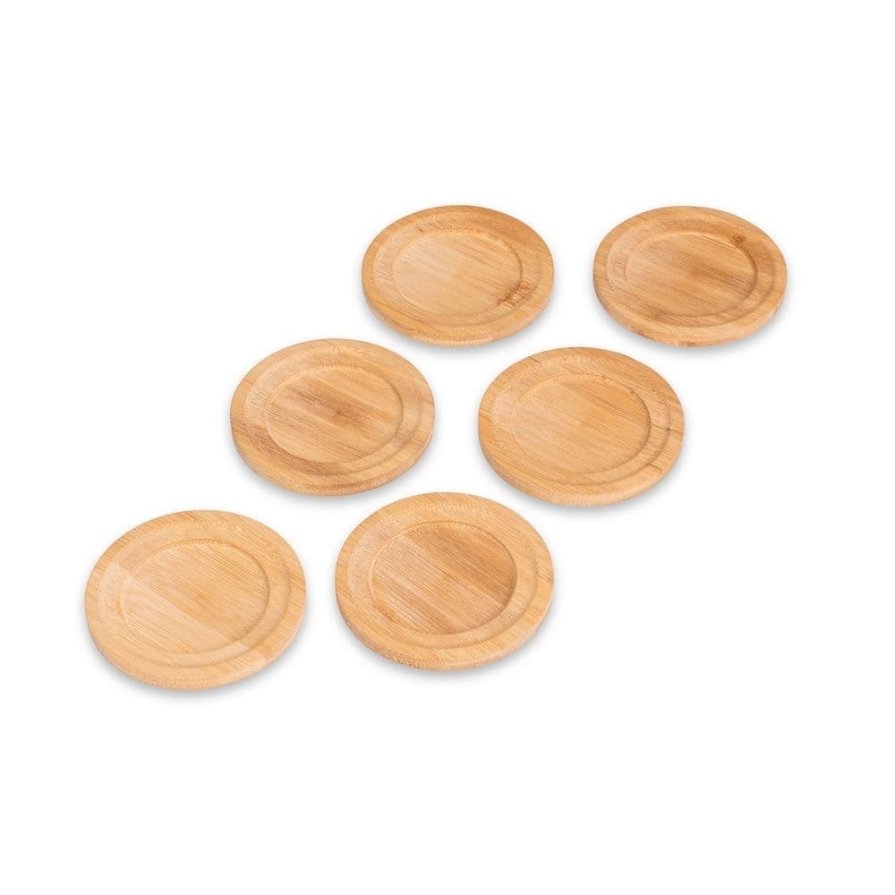 Kit Porta-Copos Bambu 6 Peças 15289