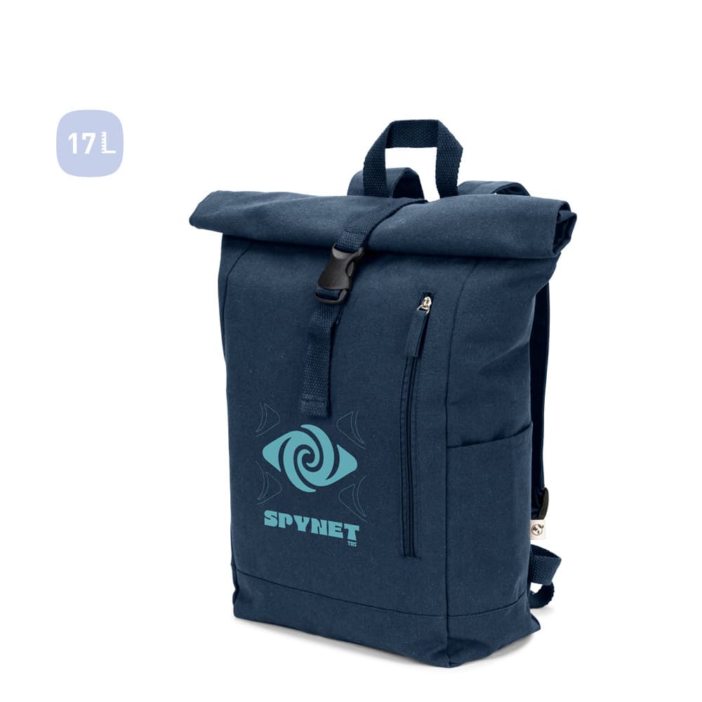 Saint. Mochila "Roll Top" Em Algodão Reciclado E Poliéster Reciclado (380 G/M²) 92533
