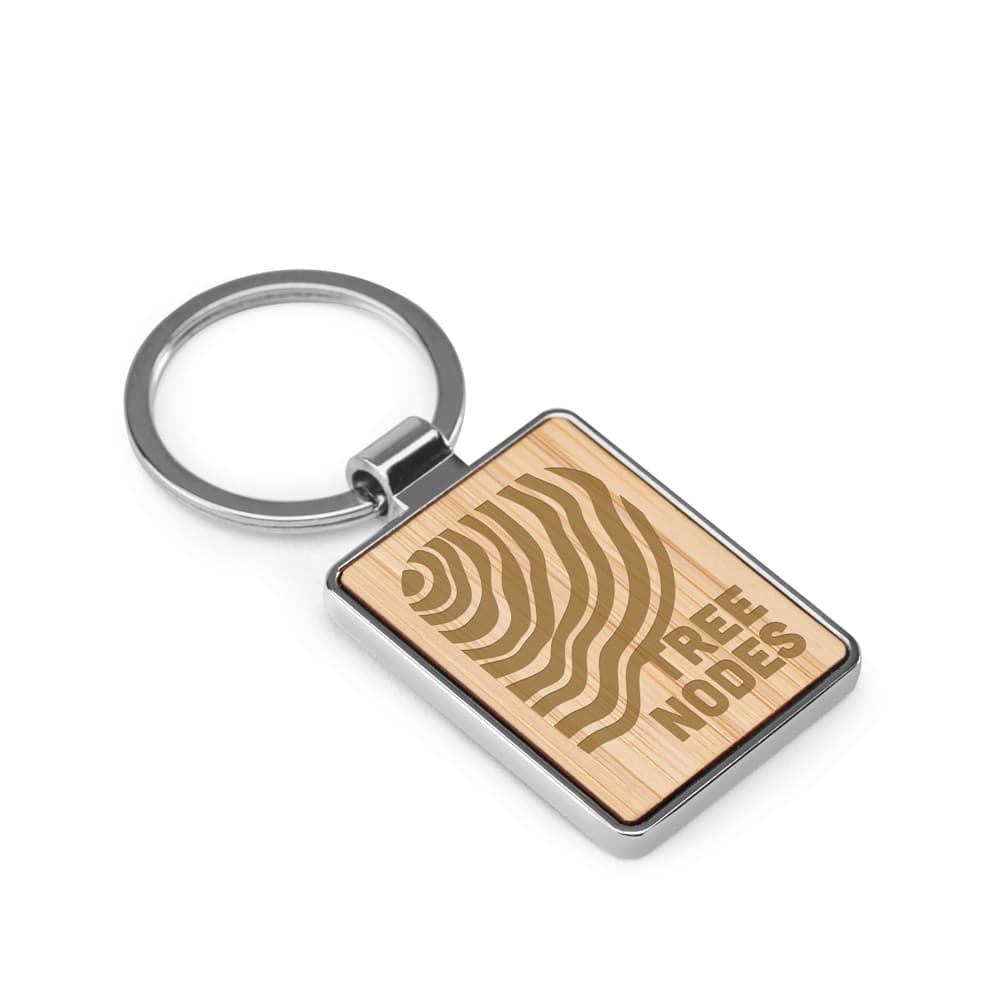 Gaston Rectangular. Chaveiro Em Ferro Com Formato Retangular Em Zinco E Bambu 95118
